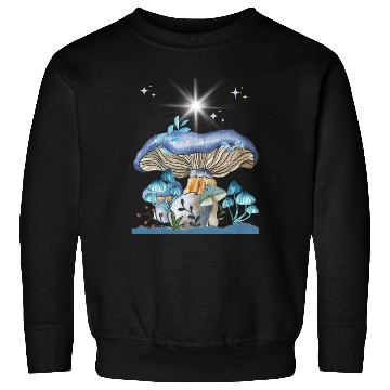 Discover Pastel Blue Mushrooms Sweatshirts