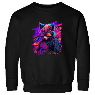 Discover cyberpunk synthwave cool fox Sweatshirts
