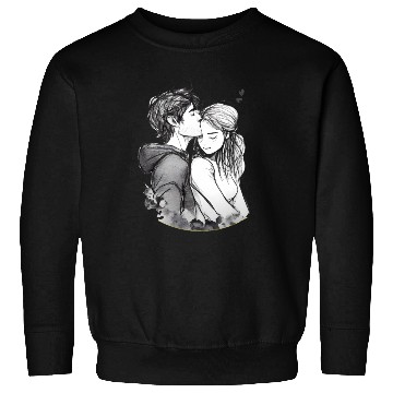 Discover Romantic couple embrace lovingly ink Sweatshirts