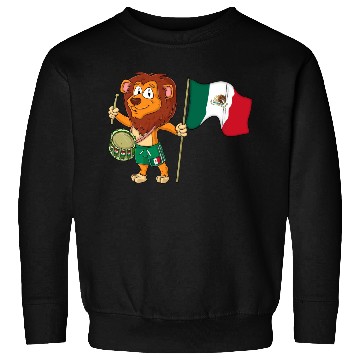 Discover Lion with the Mexico flag Sweatshirts