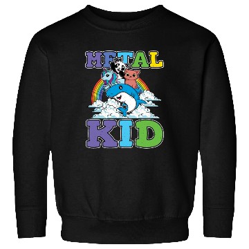Discover Unicorn Shark Panda Cat Love Music Rock Metal Kid Sweatshirts
