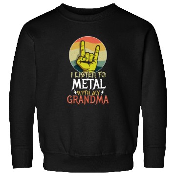 Discover Metal With Grandmom Metal Kid Music Lover Rocker Sweatshirts