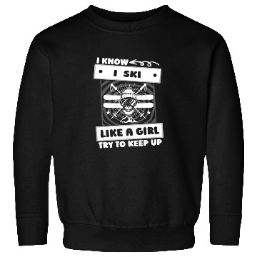 Discover Skiing Skier Girl Sweatshirts