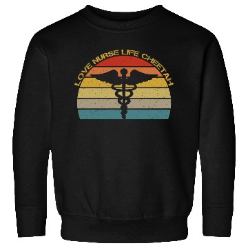 Discover Love Nurse Life Cheetah Sweatshirts