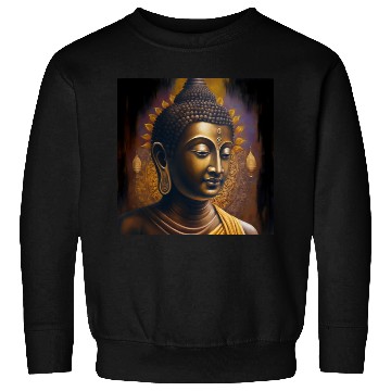 Discover Divine Serenity- God Buddha Portrait Sweatshirts