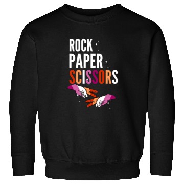 Discover Rock Paper Scissors Lesbian LGBT Pride Lesbian Sweatshirts