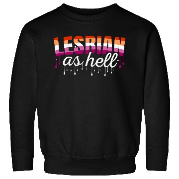Discover Lesbian LGBT Pride Lesbian Rainbow Flag Sweatshirts