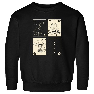 Discover Cottagecore Tarot Cards Fungi Frog Goblincore Sweatshirts