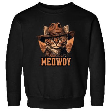Discover Meowdy - Funny Mashup Between Meow and Howdy - Cat Sweatshirts