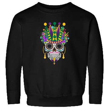 Discover Dia De Los Muertos Mardi Gras Costume Flower Sugar Sweatshirts