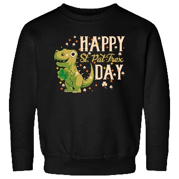 Discover Irish Trex Dino St Patricks Day Kids Toddler Boys Sweatshirts