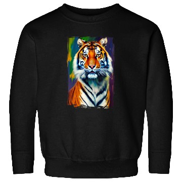 Discover Tiger Portrait Tigress Art Sweatshirts