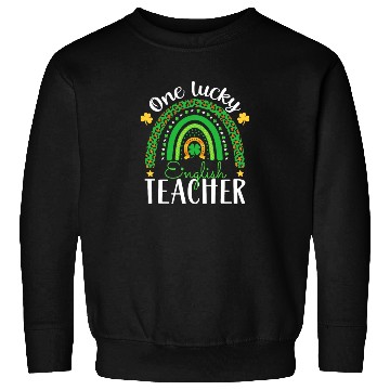 Discover One Lucky English Teacher funny St Patrick's day Sweatshirts