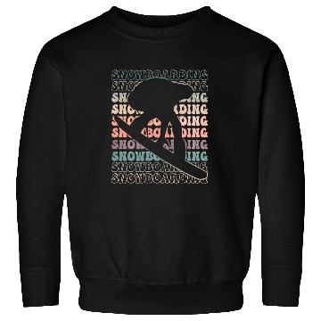 Discover Snowboarding Retro text Sweatshirts