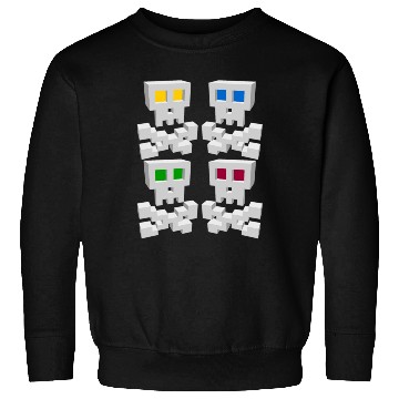 Discover 8-bit Pixel Pop Art Style Pirate Flag Skulls Sweatshirts