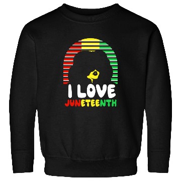 Discover I Love Juneteenth 1865 Black American African Sweatshirts