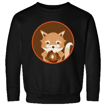 Discover magical little fox with delicious donut Sweatshirts