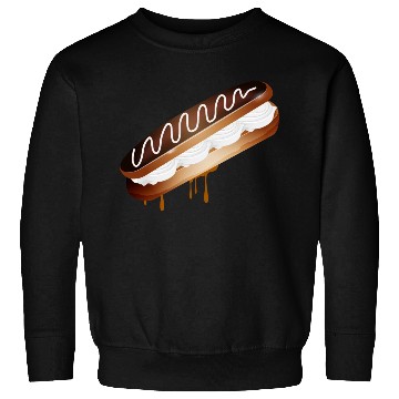 Discover Illustration of a stuffed eclair with cream Sweatshirts