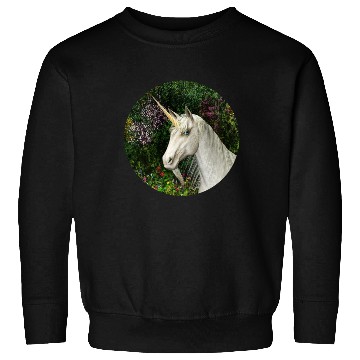 Discover Magical Unicorn Surrounded by Wildflowers Sweatshirts