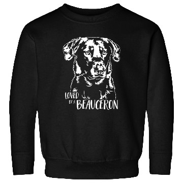 Discover Loved by a Beauceron dog mom dog saying Sweatshirts
