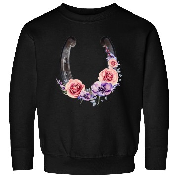 Discover Lucky Floral Horseshoe Sweatshirts