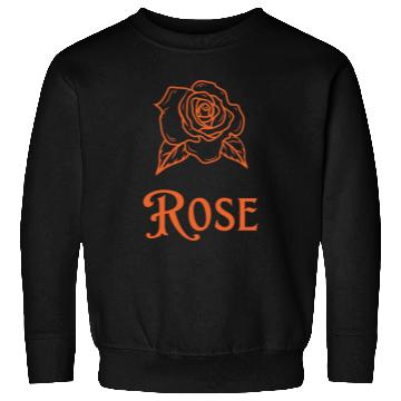 Discover Red Retro Modern Rose Flower Sweatshirts