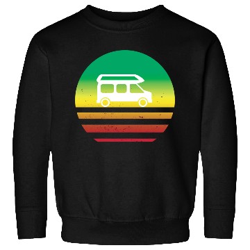 Discover Camper Van Retro Sunset Vintage sun camping Sweatshirts