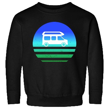 Discover Camper Van Retro Sunset Vintage sun camping Sweatshirts