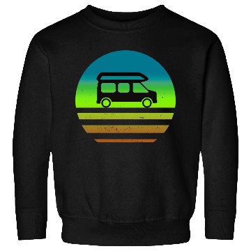 Discover Camper Van Retro Sunset Vintage sun camping Sweatshirts