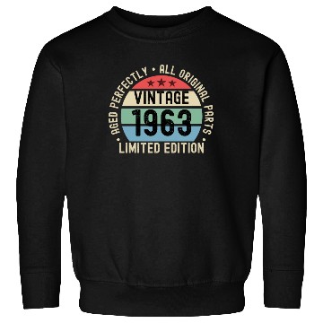 Discover 60th Birthday Vintage 1963 Sweatshirts