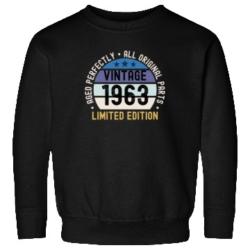 Discover 60th Birthday Vintage 1963 Sweatshirts