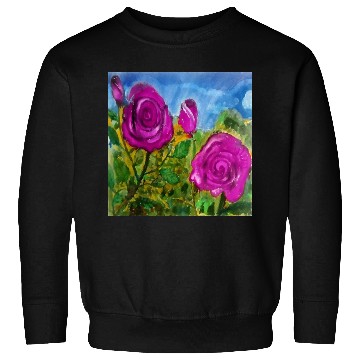 Discover Hand Painted Roses Sweatshirts Sweatshirts Mugs Tote Bags