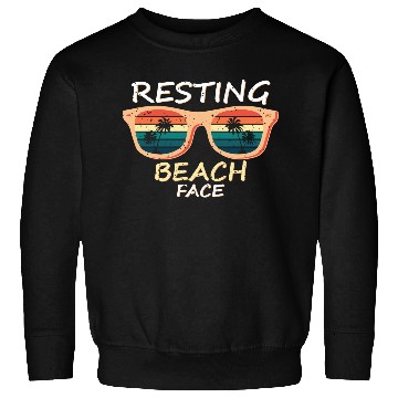 Discover Resting Beach Face, Summer beach Sweatshirts
