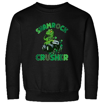 Discover St. Patrick's T. rex Monster Truck The Shamrock Sweatshirts