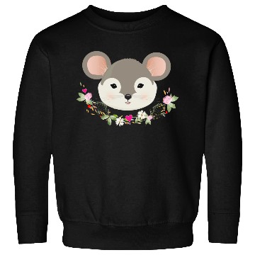 Discover Magical sweet mouse with delicate green in spring Sweatshirts