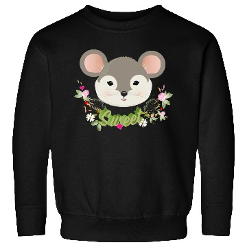 Discover Magical sweet mouse with delicate green in spring Sweatshirts