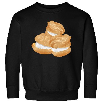 Discover Illustration of three stuffed cream puffs Sweatshirts