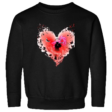 Discover Stormy love heart kisses man and woman Sweatshirts