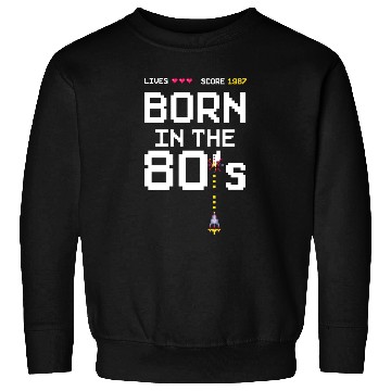 Discover 1987 Birtday Retro Gamer Pixel Born in the 80s Sweatshirts