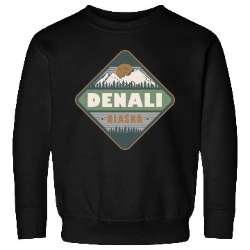 Discover Denali Alaska US Vintage Hiking Design Sweatshirts