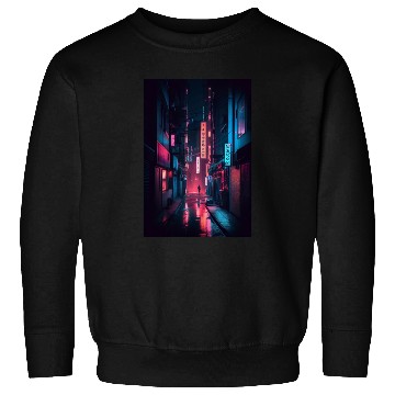Discover Tokyo Japan Japanese Aesthetic Graphic Night Scene Sweatshirts