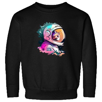 Discover Aesthetic Vaporwave Space Cat 80s 90s Astronaut Sweatshirts