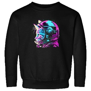 Discover Aesthetic Vaporwave Space Cat 80s 90s Astronaut Sweatshirts