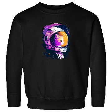 Discover Aesthetic Vaporwave Space Cat 80s 90s Astronaut Sweatshirts