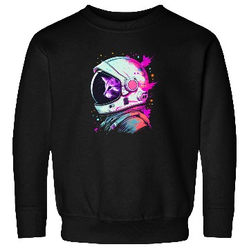 Discover Aesthetic Vaporwave Space Cat 80s 90s Astronaut Sweatshirts