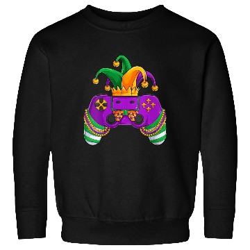 Discover Womens Funny Mardi Gras Video Games Controller Jes Sweatshirts