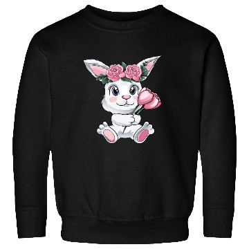Discover Baby Easter Bunny with Flowers cute Easter Egg Sweatshirts