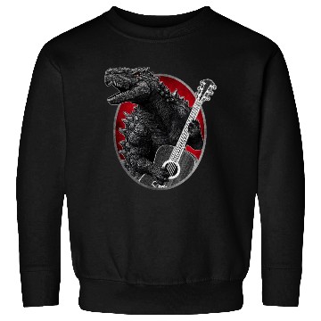 Discover Kaiju playing guitar Sweatshirts