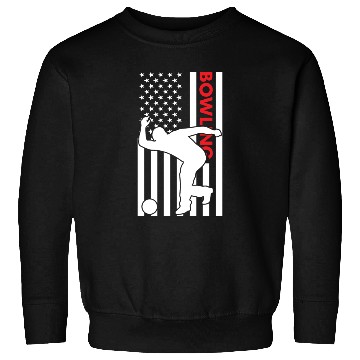 Discover Sport Us Flag Bowling Sweatshirts