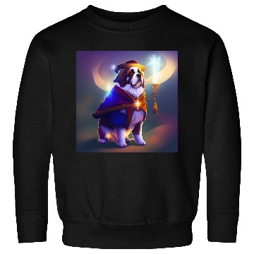 Discover Saint Bernard Dog as a Wizard Sweatshirts